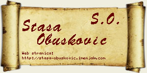 Staša Obušković vizit kartica